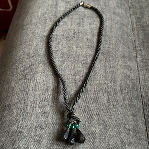 Black and Green Pendant Necklace